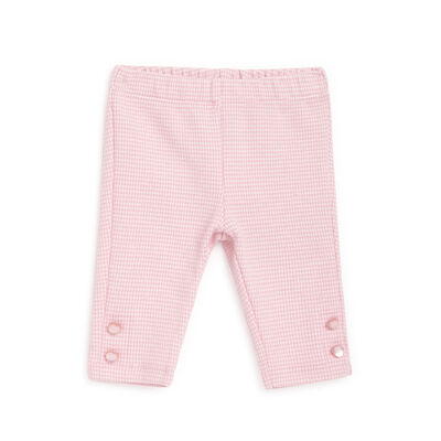 Girls Medium Pink Checkered Legging